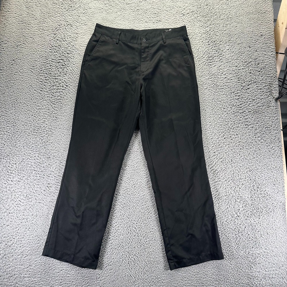 Adidas Climalite Pant Men 32x30 Black Polyester Golf Straight Performance Sports